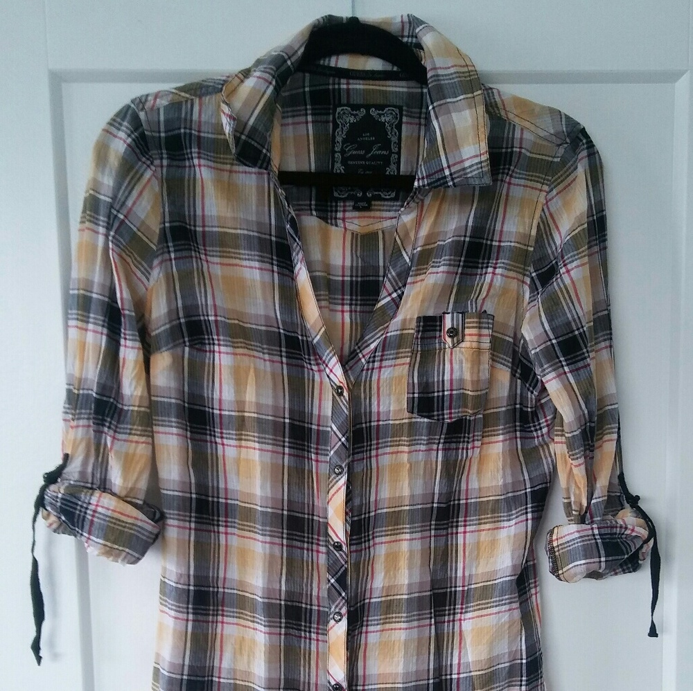 Guess Button Down